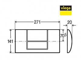 PULSADOR CISTERNA EMPOTRADA STANDARD VIEGA